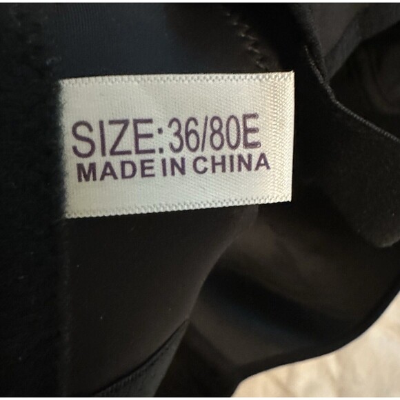Unbranded Black Bra Lined Adjustable Straps Molded Cups Underwire Women's 36/80E - Picture 4 of 6